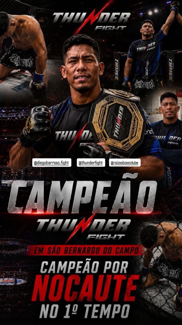Diego Barroso, o Boyka, vence por nocaute no Thunder Fight