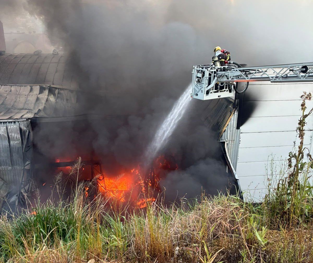 incêndio em fábrica de ração em São Ludgero